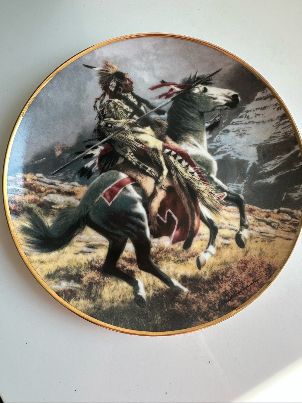 Chuck DeHaan Great Spirit Guide My Hand Fine Porcelain Limited Edition Plate